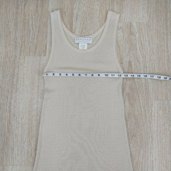 BRAZEAU TRICOT Designer Women's Size M Tank Bodycon Sleeveless Knit Mini Dress - Picture 6 of 8